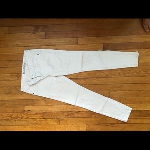 White straight fit jeans